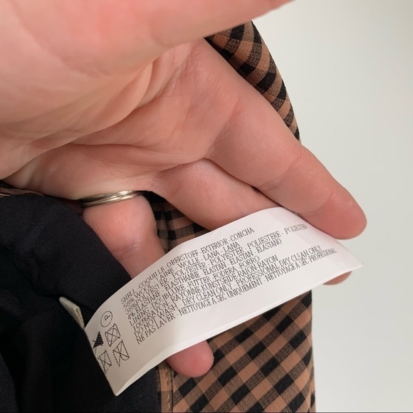 𝅺capulet‎ Ives Ruched Check Midi Skirt Brown S NWT - Picture 7 of 8